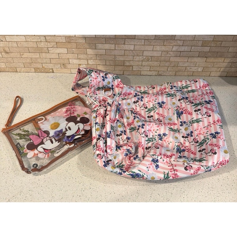 Bioworld Disney  Mickey/Minnie Tote Bag Hydration Crossbody ‎ Pouch